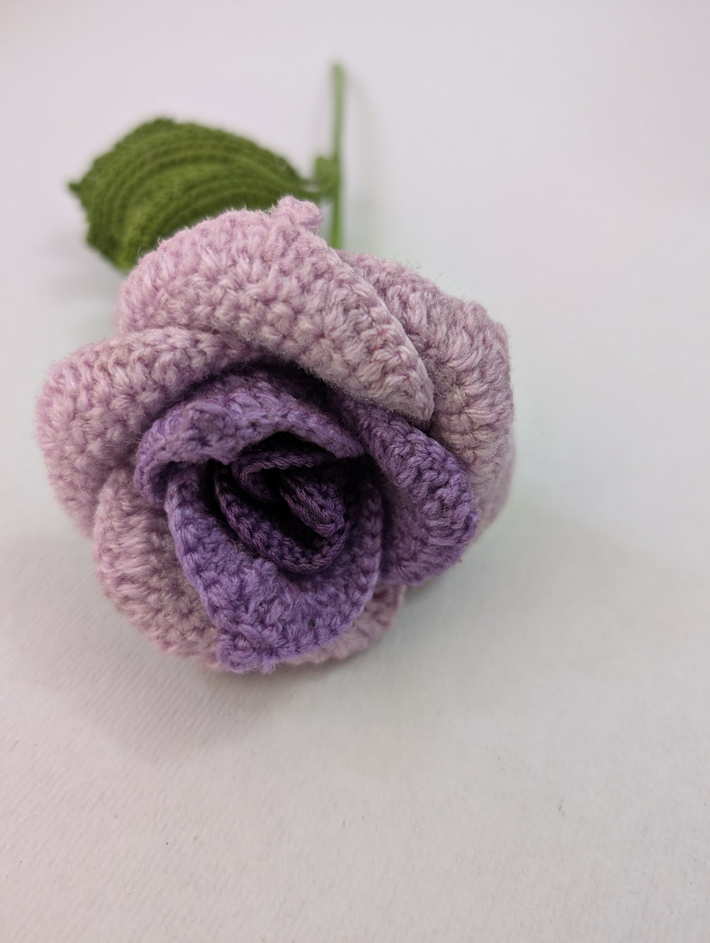 Handcrafted Crochet Rose – Dual tone | 11.5 Inches