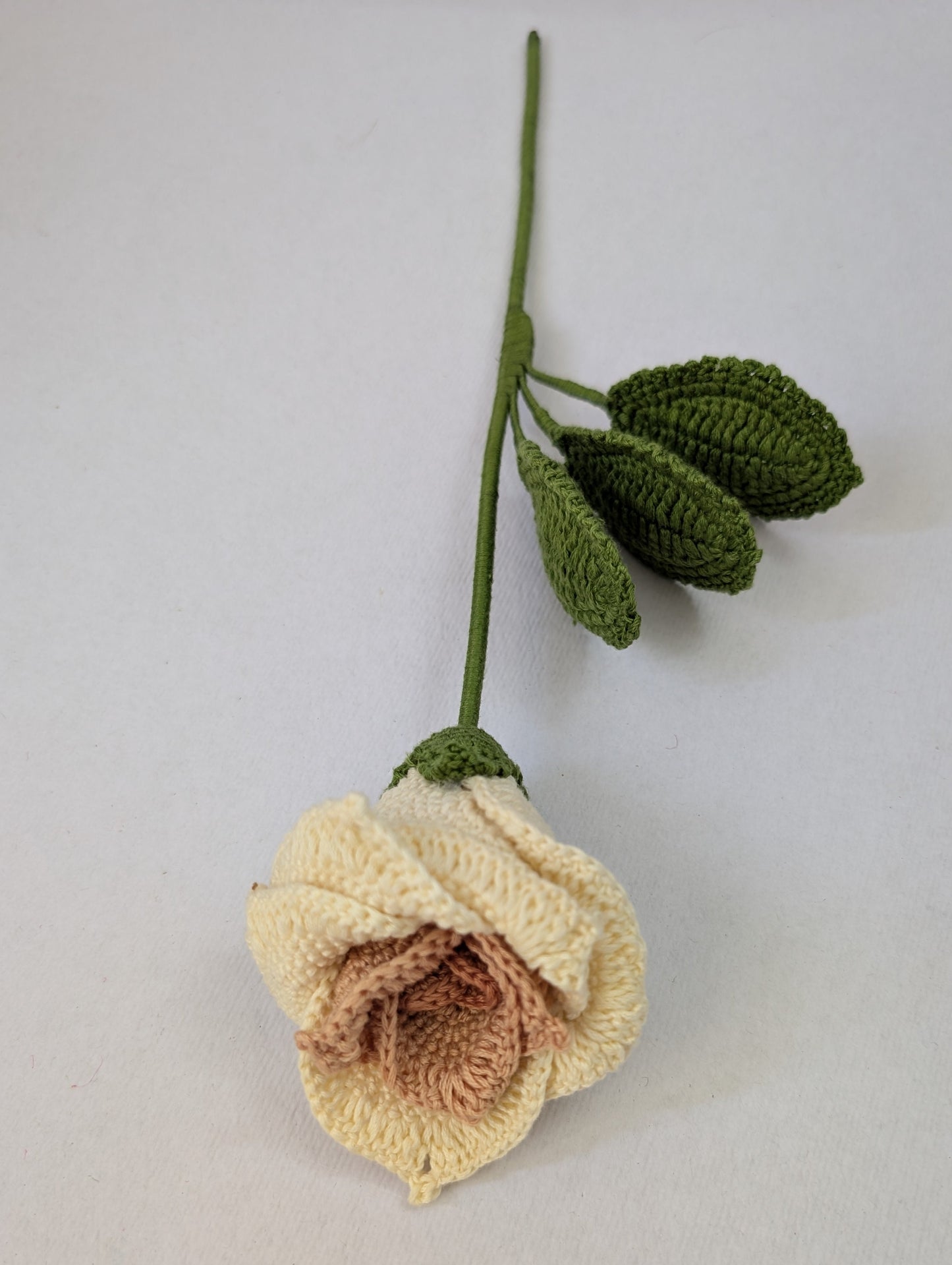 Handcrafted Crochet Rose – Dual tone | 11.5 Inches