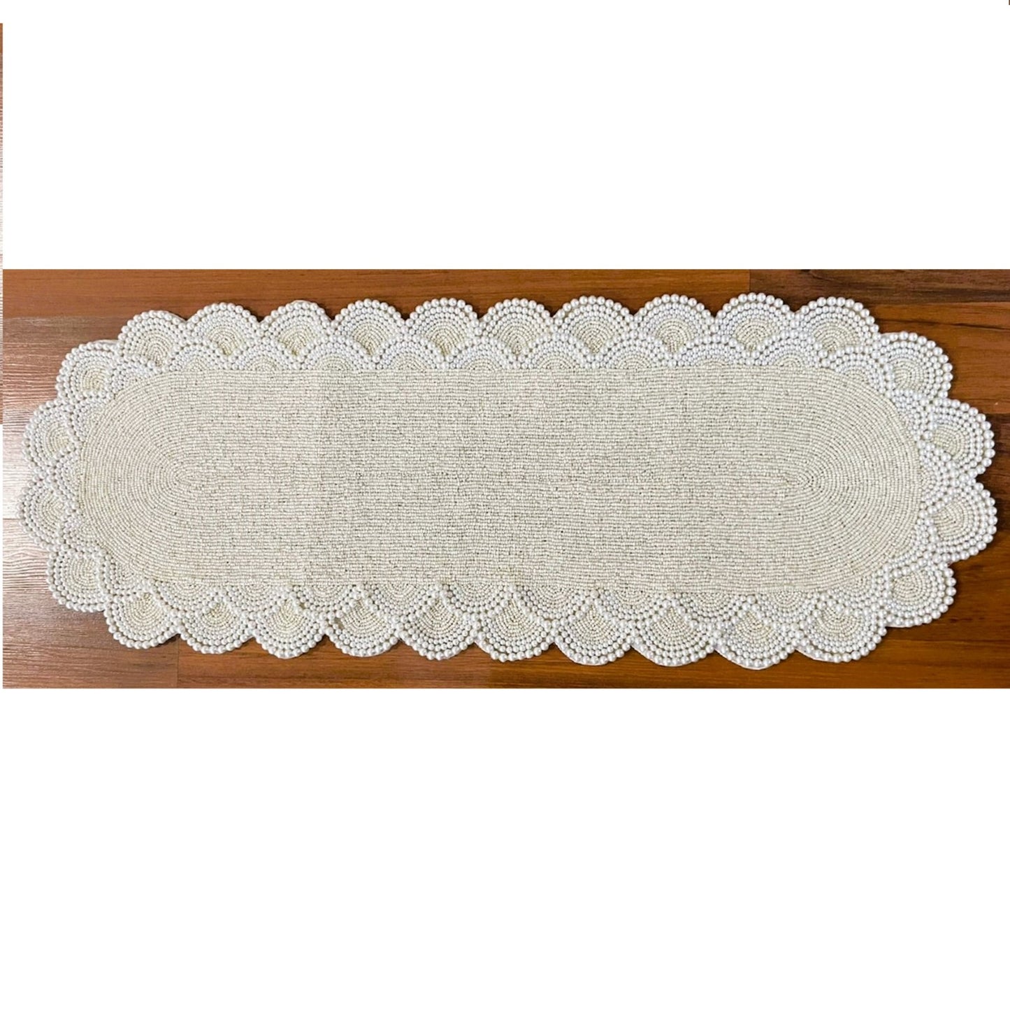 Luxury Ivory Beaded Table Set