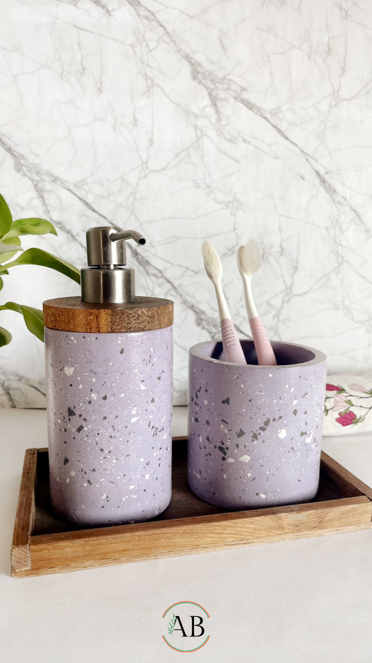 Soap dispenser and jar (holder)