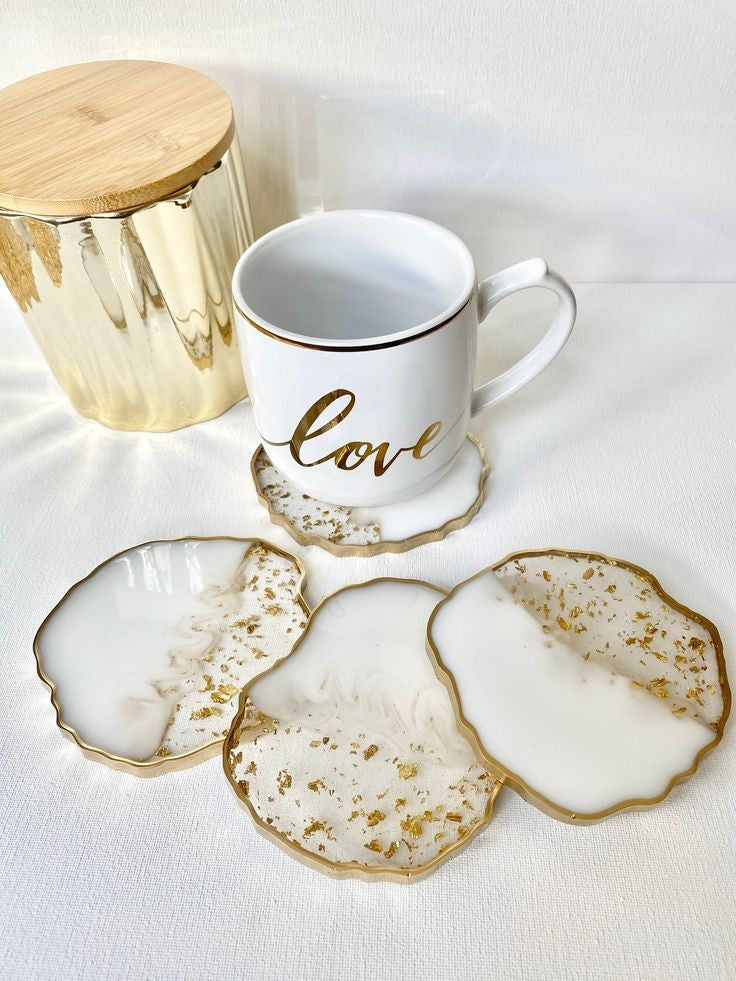 Resin Tea/Coffee Coasters set of 4