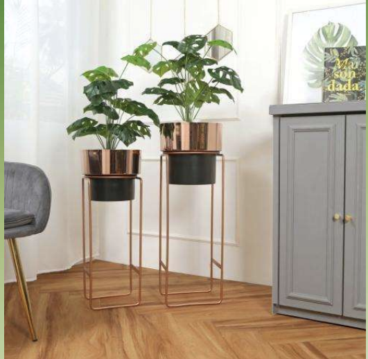 Metal Planter with Stand