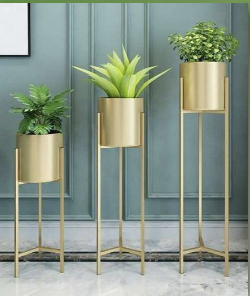 Metal Planters with Stand